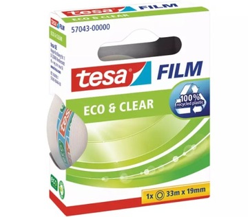 TESA 57043 TAŚMA KLEJĄCA BIUROWA ECOCLEAR 33M 19MM