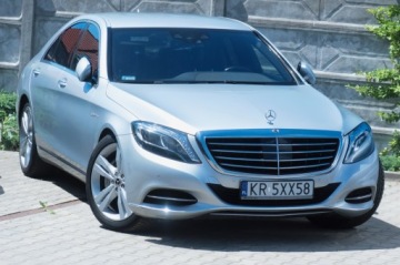 Mercedes Klasa S W222 Limuzyna 500 456KM 2014 Mercedes S500 4m Webasto 360 Multikontury Dociąg Hak Masaż ACC Blis Pamięć