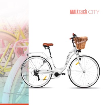 ЖЕНСКИЙ ГОРОДСКОЙ ВЕЛОСИПЕД 28 ДЮЙМОВ ЖЕНСКАЯ ПЛЕТЕНАЯ КОРЗИНА КОРЗИНА С 6 ПЕРЕКЛЮЧАТЕЛЯМИ SHIMANO