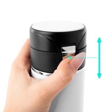 SZCZELNY KUBEK TERMICZNY TURYSTYCZNY TERMOS 400ml BIAŁY NOVEEN TB511 SS304