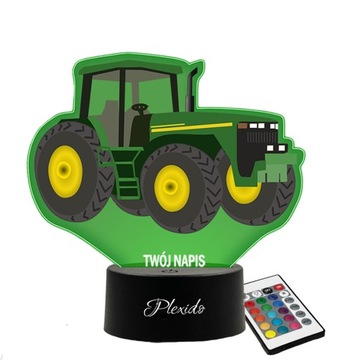 Lampka Nocna z Nadrukiem 3D LED John Deere