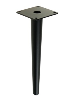 Noga stalowa stożek prosta 45 cm czarny