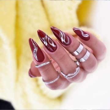 Пыльца для ногтей розового золота и серебра, 2 шт. + куклы-пылевые.