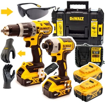 Zestaw COMBO DeWalt DCK266P2 WIERTARKA ZAKRĘTARKA18V 2x5AH Okulary Rękawice