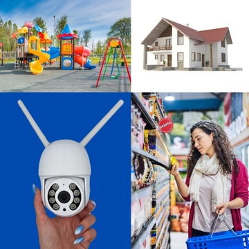 Уличная Wi-Fi поворотно-наклонная камера FULL HD SD Уведомления ПОЛЬСКОЕ ПРИЛОЖЕНИЕ