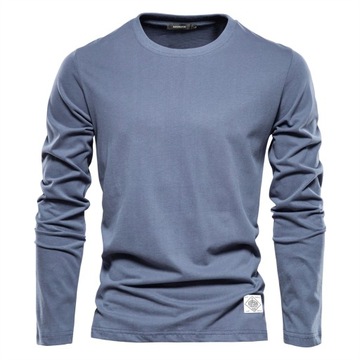 BAWEŁNIANA KOSZULKA MĘSKA DŁUGI RĘKAW LONGSLEEVE