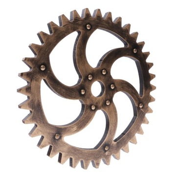 2X деревянное колесо с шестерней в стиле стимпанк
