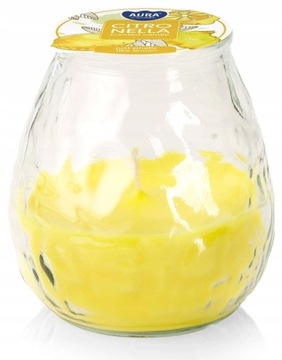 Świeca na Komary Citronella Duża Świeczka Zapachowa Antykomarowa 40h 200g