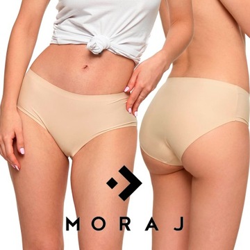 Трусики женские Moraj Maxi Bikini Panties - лазерная резка - размер бежевого цвета. л