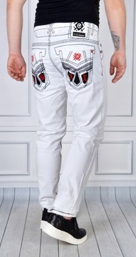 Džínsy Cipo Baxx Pánske džínsové nohavice Vyšívané Hrubá niť Kontrast