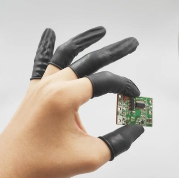 Защитные накладки на пальцы, 100 шт, черные Prima Derma