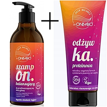 ONLY BIO SZAMPON BALANSUJĄCY + ODŻYWKA PROTEINOWA
