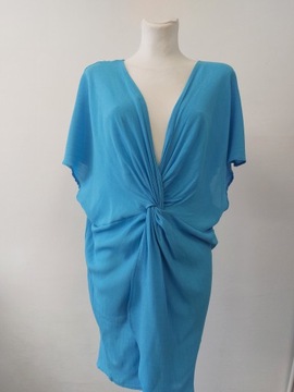 MARKS AND SPENCER M LETNIA SUKIENKA TURKUS OVERSIZE WISKOZA