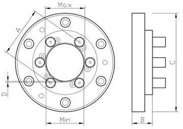 Tokarski 3 Jaw Holder 250 мм Camlock D8