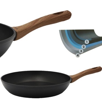 PATELNIA TRADYCYJNA POWŁOKA NIEPRZYWIERAJĄCA 26 cm INDUKCJA GAZ