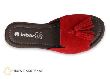 модные женские кожаные шлепанцы INBLU 158D148, размер 37