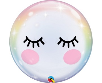 Balon foliowy okrągły kula Rzęsy Urodziny 1-99 1x