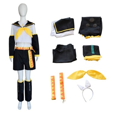 Anime Kagamine Rin Len Cosplay kostium brat sios