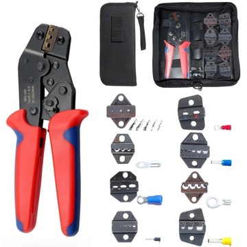 ZESTAW ZACISKARKA KONEKTORÓW MATRYC PRASKA KABLI ZACISKARKA KONEKTORÓW 8SZT