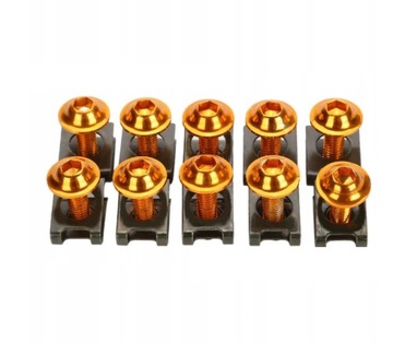 ВИНТ 10 ШТ. М-6 ДЛЯ МОТОЦИКЛА ОБТЕКАТЕЛЬ, ЧЕРНЫЙ