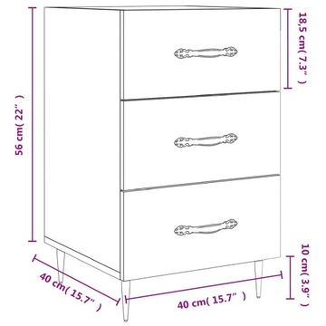 Белая тумбочка 40х40х66 см.