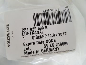 VW CRAFTER KANÁL VZDUCH KLIMATIZACE 2E1820680B
