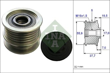 ШКИВ ГЕНЕРАТОРА INA OPEL SIGNUM 2.2B 03-08