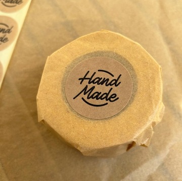 Наклейки Eco Kraft Labels с вашим логотипом и надписью 200 шт 7 см