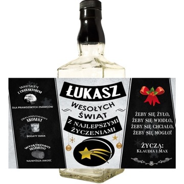 Prezent na Święta ETYKIETA NA WHISKEY JACK PERSONALIZOWANA