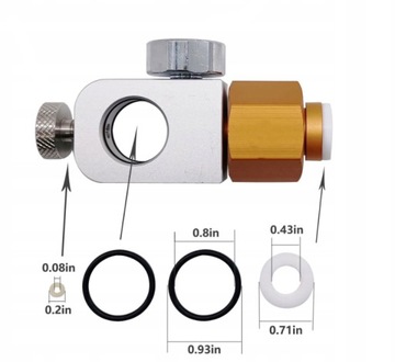 Быстродействующий клапан CGA320/W21.8 с манометром CO2 CONNECT