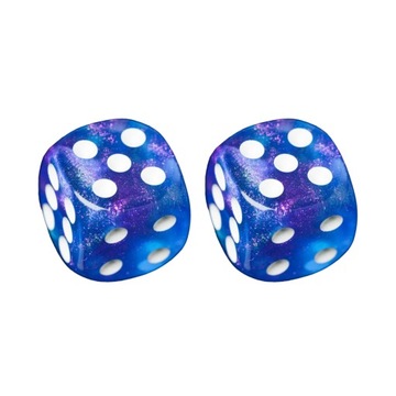 ZESTAW 2 KOSTEK K6 RPG KOŚĆ SZEŚCIOŚCIENNA KSIĘŻYCOWA MGŁA 1,6 CM