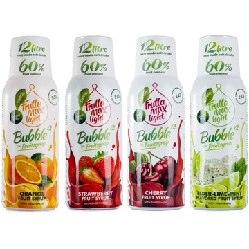 Набор из 4 сиропов для карбонизатора Soda FruttaMax Light (Без сахара)