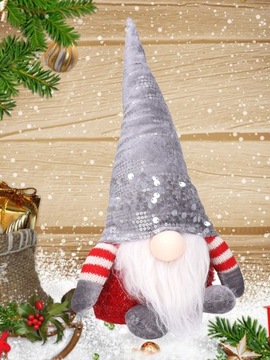 СЛОН, САНТА, ГНОМ, РОЖДЕСТВЕНСКИЙ ПОДАРОК, БОЛЬШОЙ, НАБОР 35см