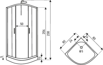 Гидромассажная кабина Faro 80