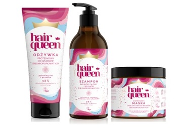 HAIR QUEEN Zestaw do Włosów Średnioporowatych