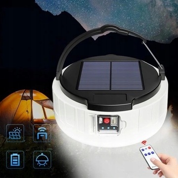 МОЩНЫЙ СОЛНЕЧНЫЙ ФОНАРИК ДЛЯ КЕМПИНГА 3 в 1 USB