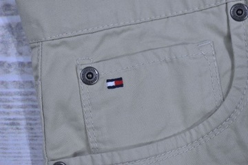 TOMMY HILFIGER Beżowe Spodnie Męskie Logo W33 L32