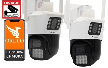2x Kamera ORLLO Z19 DUAL WiFi Zewnętrzna 2x FullHD +2xKarta 256+2x zasilacz