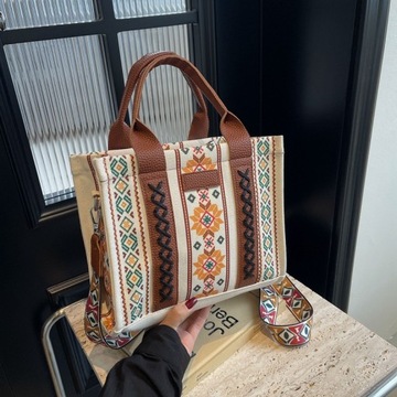 Kobiety Bohemian Etnic Torba Duża Pojemność Ramię Krzyżowy Torba