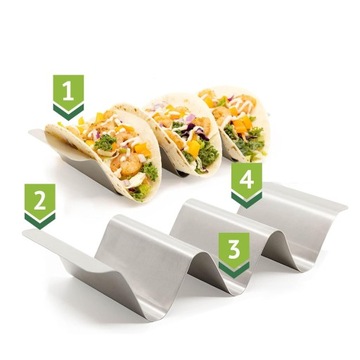 СТАЛЬНАЯ РУЧКА ДЛЯ ЗАКУСОК ДЛЯ ТАКОС, 6 ШТ.