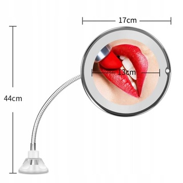 СВЕТОДИОДНОЕ КОСМЕТИЧЕСКОЕ НАСТЕННОЕ ЗЕРКАЛО ДЛЯ МАКИЯЖА, УВЕЛИЧИВАЮЩЕЕ, С ПОДСВЕТКОЙ
