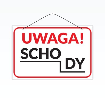 Tabliczka laminowana A5 UWAGA SCHODY