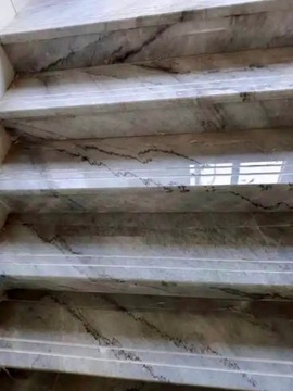 Marmuropodobne twarde szare płytki na schody z ŻYŁKĄ 120x30 WYSOKI POŁYSK
