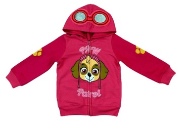 Bluza dziecięca dziewczynka z kapturem Zamek PSI PATROL SKYE r.3T Brokat