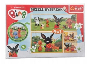 Trefl Puzzle bystrzaka 4w1 Bing 3+
