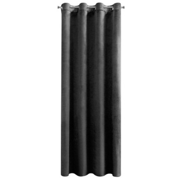 Готовая штора ROSA 140х250 см с черными люверсами.
