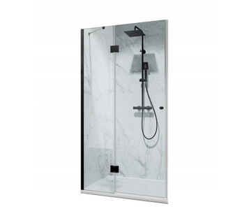 Drzwi Prysznicowe uchylne DV8000D 140cm czarny mat