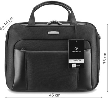 Сумка для ноутбука 15,6 дюйма, деловой портфель на плечо, мужская и женская ZAGATTO