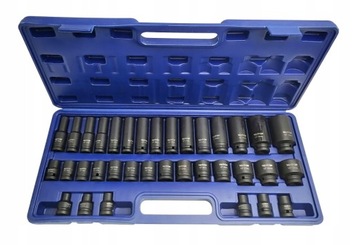 ZESTAW NASADEK NASADKI UDAROWE 1/2 35 SZT 8-32 MM ADLER