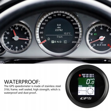 85-мм GPS-спидометр, 9-32 В, TFT-экран, цифровой